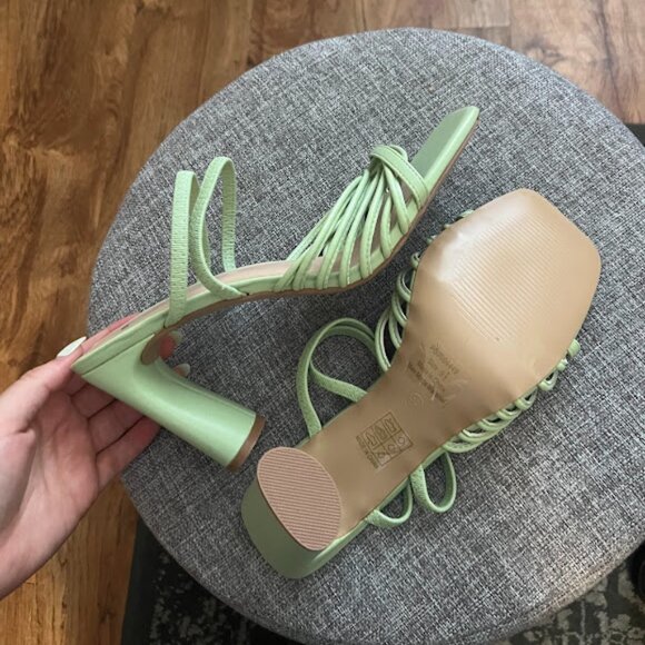 Green Strappy Heels - Picture 1 of 7